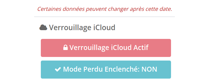 Fonction Localiser active mais pas en mode perdu