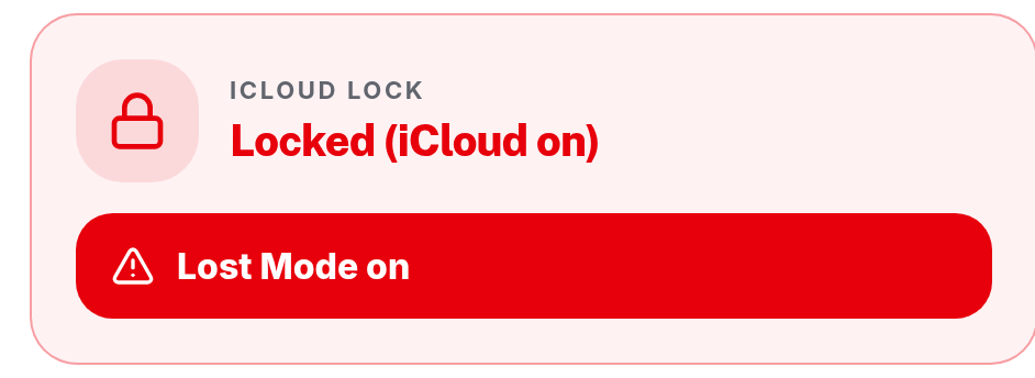 Lost Mode is on